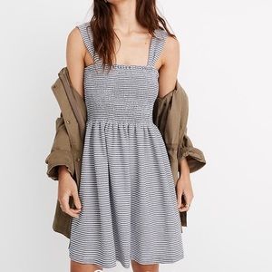 Madewell Striped Smocked Dress